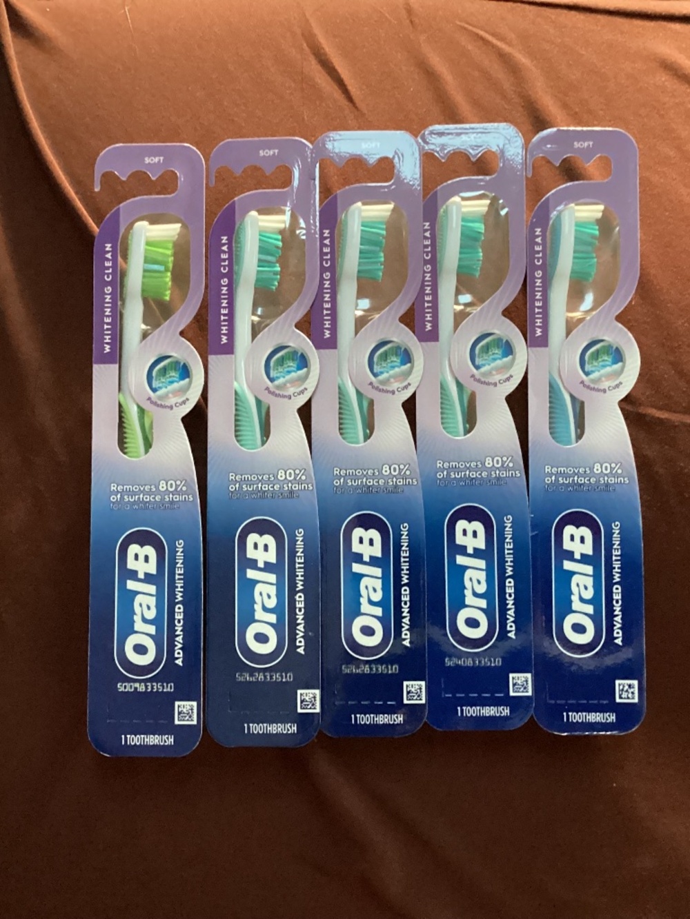 Oral-B Advanced Whitening toothbrushes with soft bristles 5 packs
